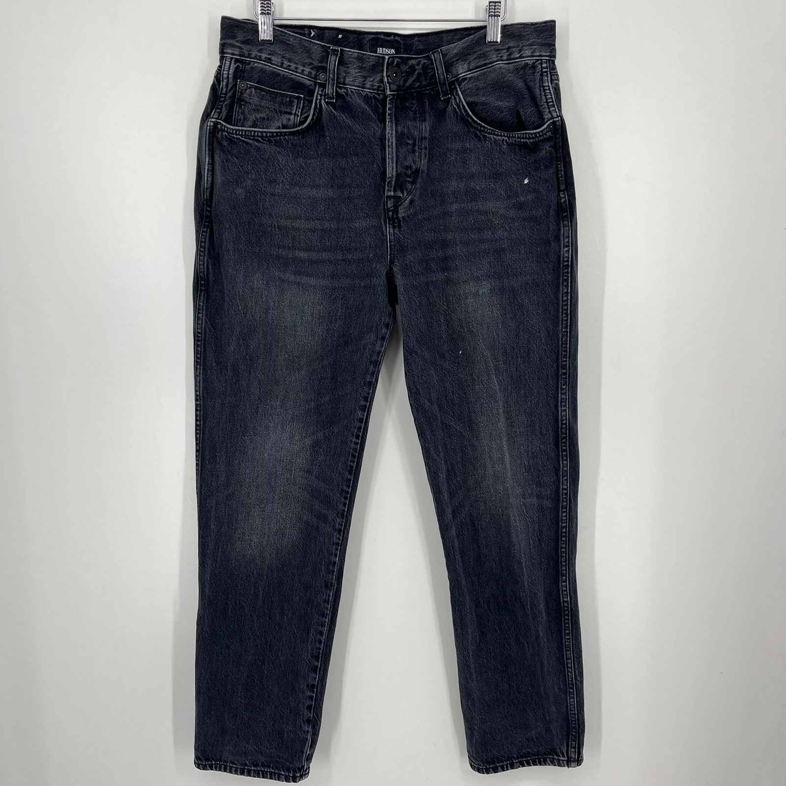 Hudson Dixon Easy Straight Mens Jeans Washed Black M290dbd Size 34